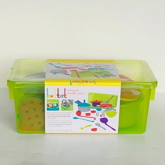 Battat - Pretend Cooking Set 21 Pieces & Storage Bin  For  Age 3+ New Sealed - Picture 12 of 15